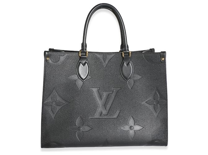 Louis Vuitton Black Giant Monogram Empreinte Onthego MM Nero - vista 3