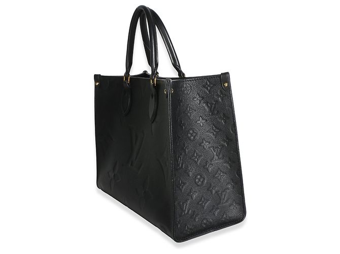 Louis Vuitton Black Giant Monogram Empreinte Onthego MM Nero - vista 4