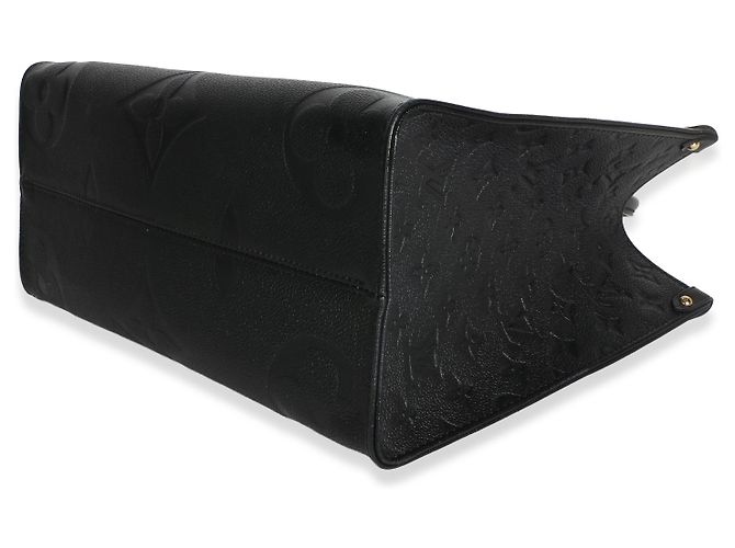 Louis Vuitton Black Giant Monogram Empreinte Onthego MM Nero - vista 7