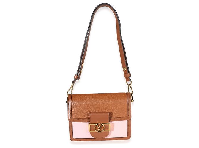 Louis Vuitton Pink Brown Taurillon Mini Dauphine Marrone - vista 5