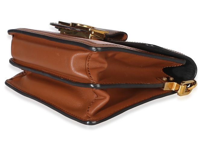 Louis Vuitton Pink Brown Taurillon Mini Dauphine Marrone - vista 6
