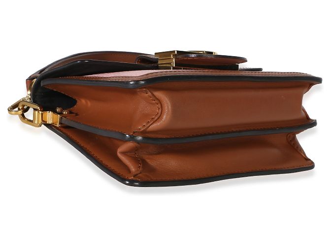 Louis Vuitton Pink Brown Taurillon Mini Dauphine Marrone - vista 7