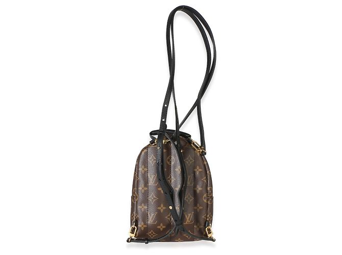 Mochila Mini Palm Springs de lona Monogram Louis Vuitton Castaño - vista 2