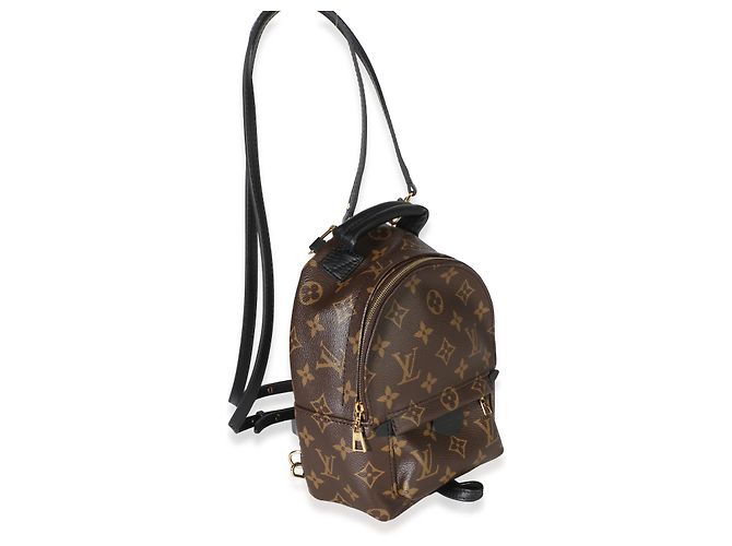 Mochila Mini Palm Springs de lona Monogram Louis Vuitton Castaño - vista 4
