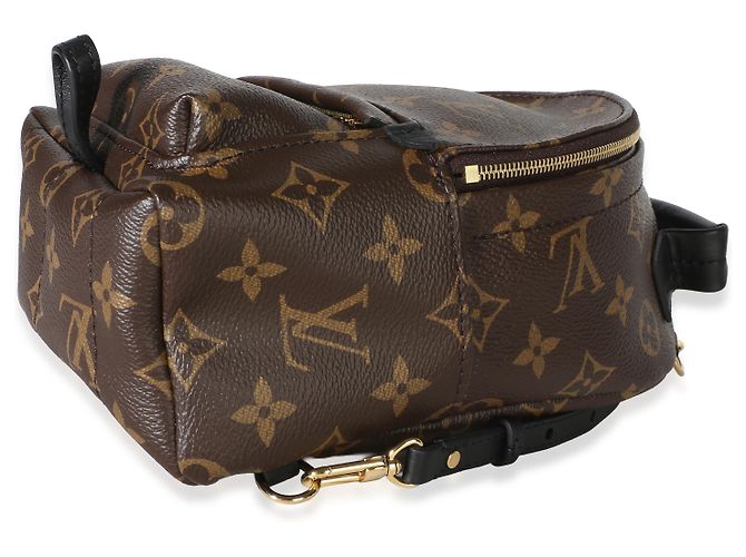 Mochila Mini Palm Springs de lona Monogram Louis Vuitton Castaño - vista 5