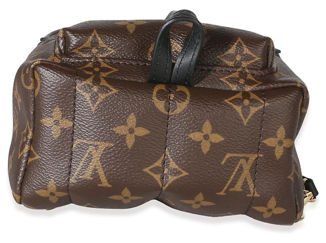 Mochila Mini Palm Springs de lona Monogram Louis Vuitton Castaño - vista 7