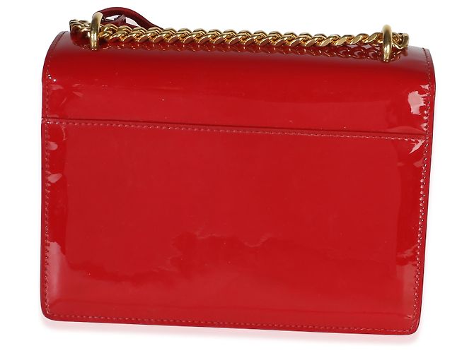 Autre Marque Saint Laurent Borsa a Catena Sunset Monogramma Piccola in Vernice Rossa - vista 2