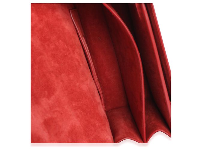 Autre Marque Saint Laurent Borsa a Catena Sunset Monogramma Piccola in Vernice Rossa - vista 5