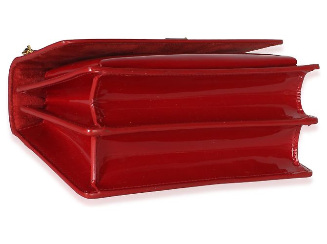 Autre Marque Saint Laurent Borsa a Catena Sunset Monogramma Piccola in Vernice Rossa - vista 7