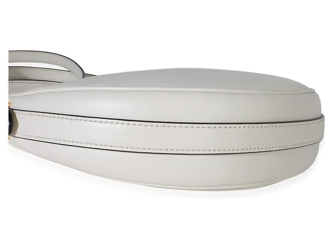 Prada White Soft Calfskin Small Arque Shoulder Bag - view 7