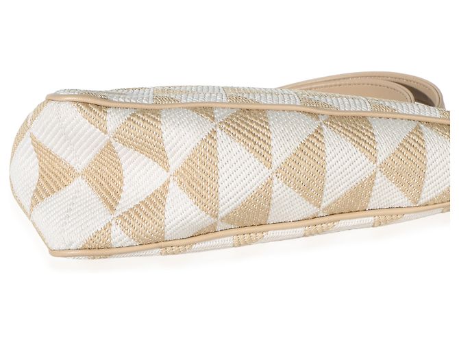 Bolsa Triangle Prada em tela jacquard Corda Talco com símbolo Triangle bordado - vista 6