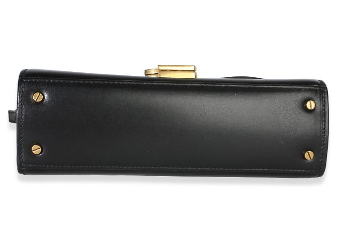 Autre Marque Saint Laurent Mini Cassandra Top Handle Bag aus schwarzem glattem Kalbsleder - Ansicht 5
