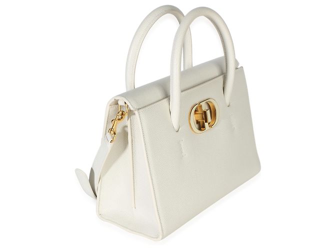 Borsa Tote Small St. Honore Christian Dior in vitello bianco - vista 4