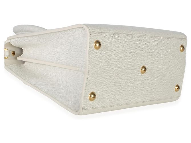 Borsa Tote Small St. Honore Christian Dior in vitello bianco - vista 7