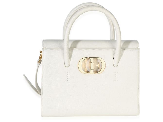 Borsa Tote Small St. Honore Christian Dior in vitello bianco - vista 8