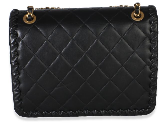 Gabrielle Borsa Small My Own Frame in vitello trapuntato intrecciato nero Chanel - vista 2