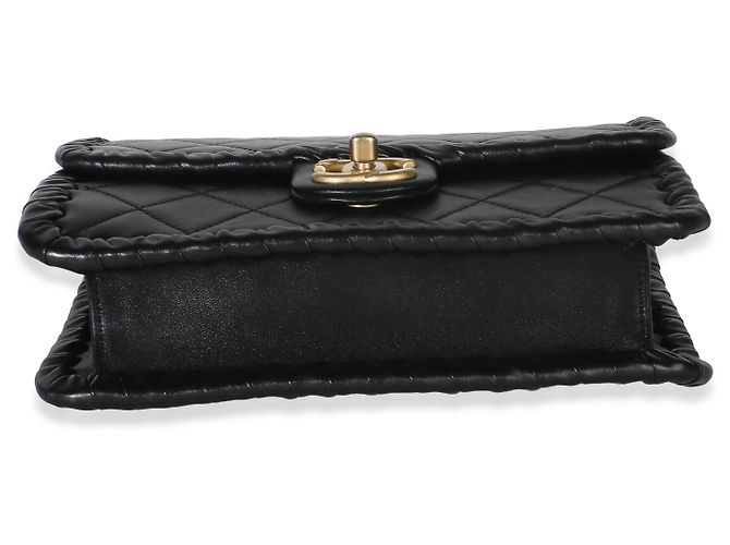Gabrielle Borsa Small My Own Frame in vitello trapuntato intrecciato nero Chanel - vista 6