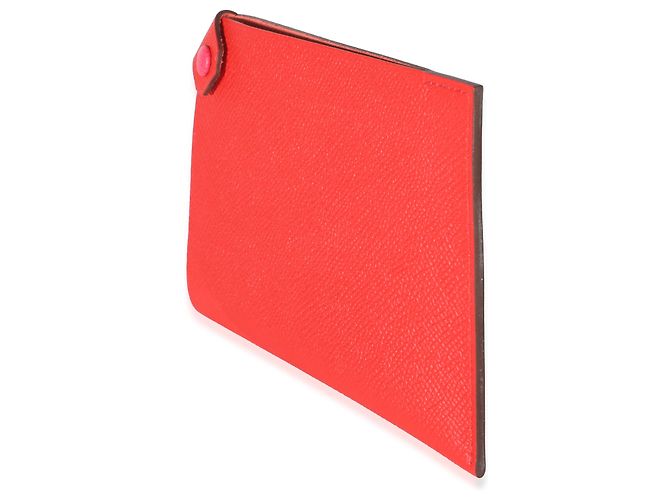 Hermès Rouge De Coeur Rose Extreme Epsom Tarmac PM Passhalter - Ansicht 3