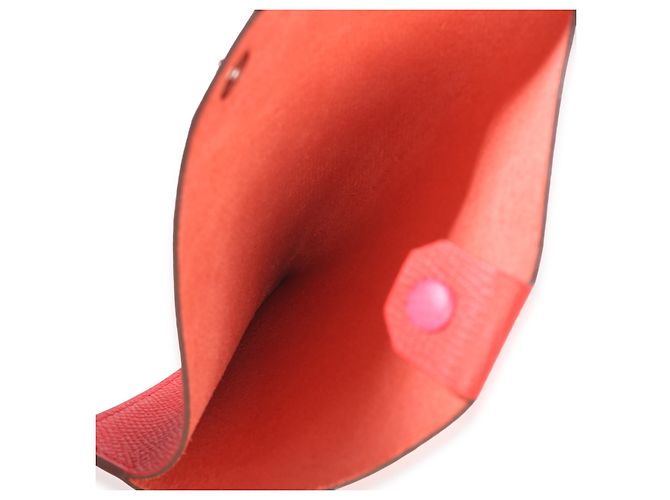 Hermès Rouge De Coeur Rose Extreme Epsom Tarmac PM Passhalter - Ansicht 5