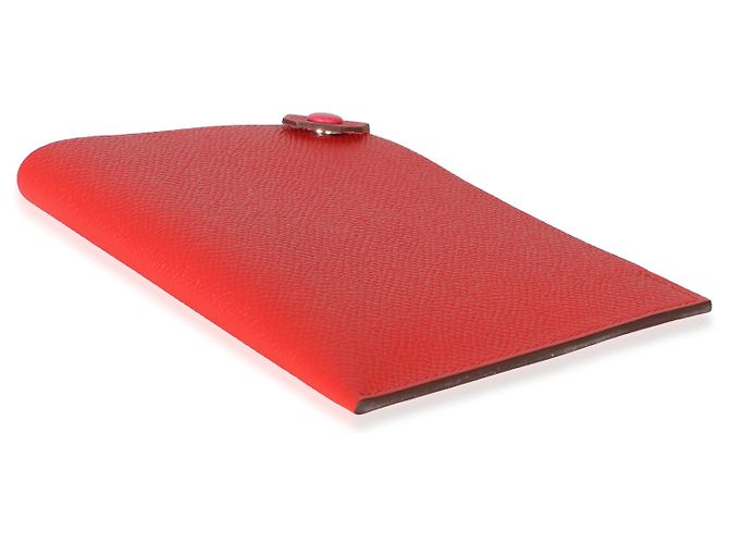 Hermès Rouge De Coeur Rose Extreme Epsom Tarmac PM Passhalter - Ansicht 6