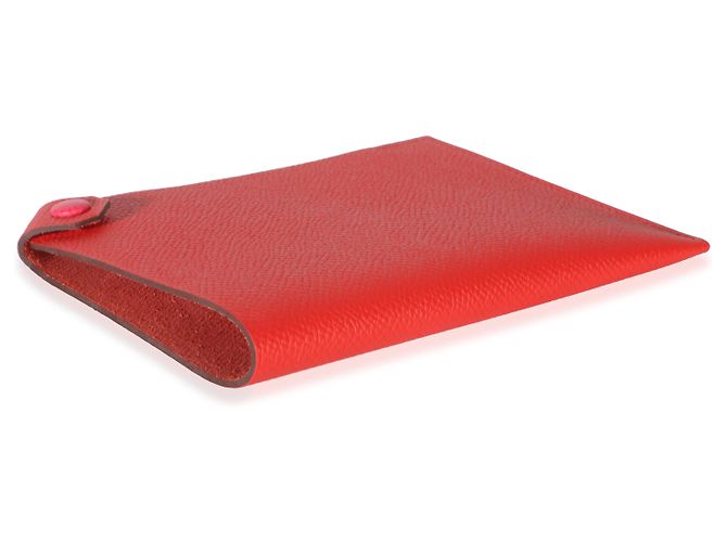 Hermès Rouge De Coeur Rose Extreme Epsom Tarmac PM Passhalter - Ansicht 7
