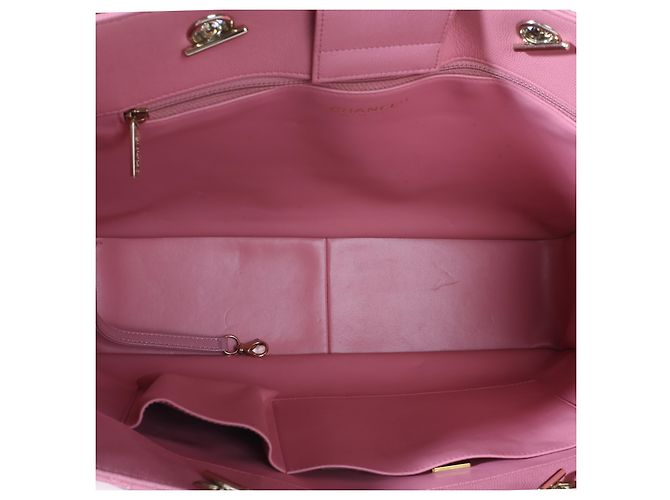 Gabrielle Borsa Shopper Grande Chanel Rosa Matelassé Caviar CC - vista 5