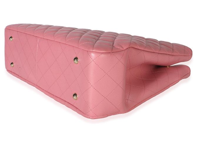 Gabrielle Borsa Shopper Grande Chanel Rosa Matelassé Caviar CC - vista 6