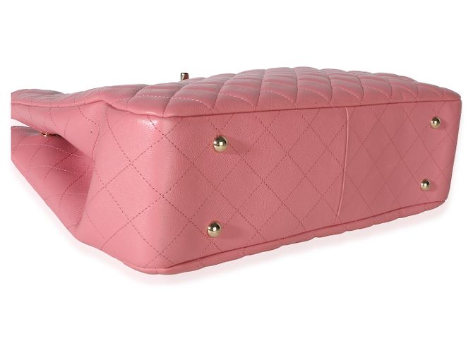 Gabrielle Borsa Shopper Grande Chanel Rosa Matelassé Caviar CC - vista 7