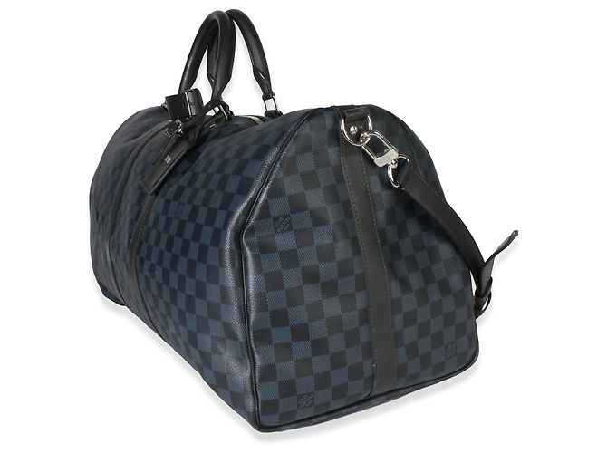 Louis Vuitton Damier Cobalt Keepall Bandouliere 55 Nero - vista 3