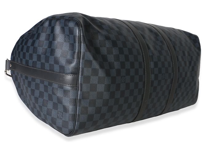Louis Vuitton Damier Cobalt Keepall Bandouliere 55 Nero - vista 5