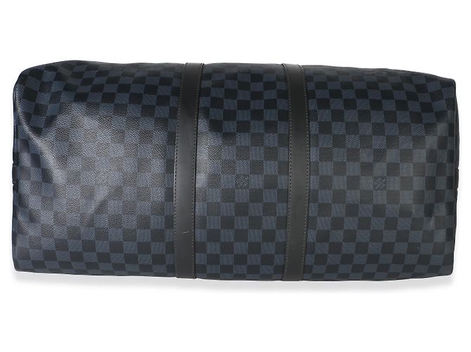 Louis Vuitton Damier Cobalt Keepall Bandouliere 55 Nero - vista 6