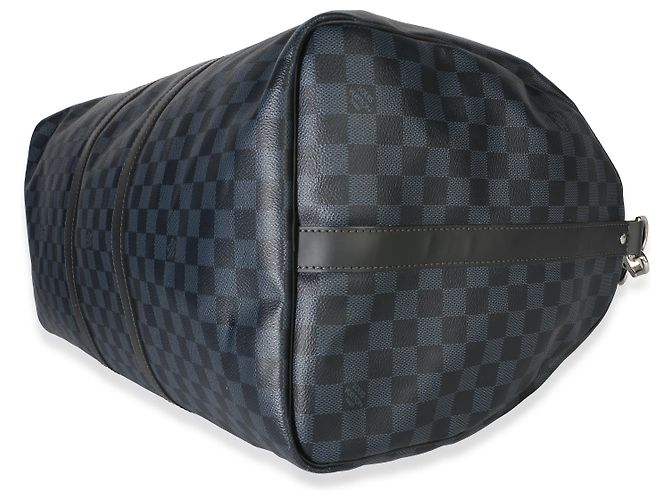 Louis Vuitton Damier Cobalt Keepall Bandouliere 55 Nero - vista 7