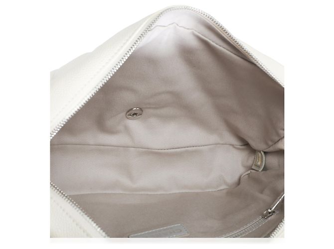 Gabrielle Borsa Chanel Jumbo Easy Flap in pelle caviar matelassé crema - vista 5