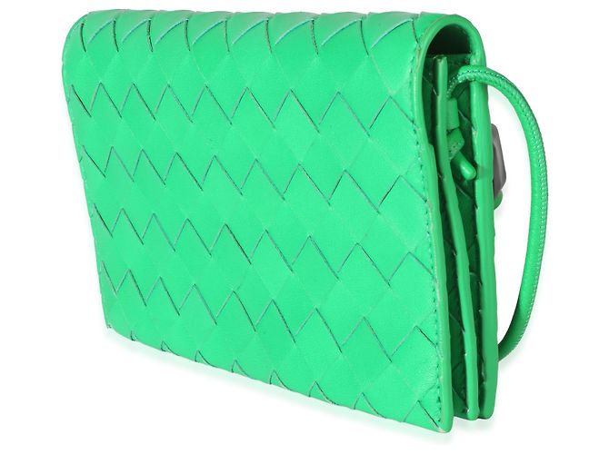 Bottega Veneta Portafoglio con tracolla Intrecciato Nappa Parakeet - vista 3