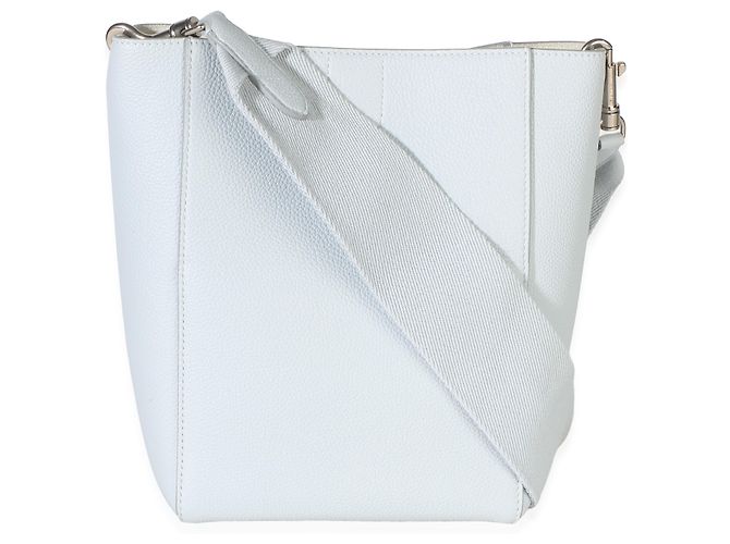 Céline Picca borsa secchiello Sangle Celine in pelle di vitello grana morbida azzurro chiaro - vista 2