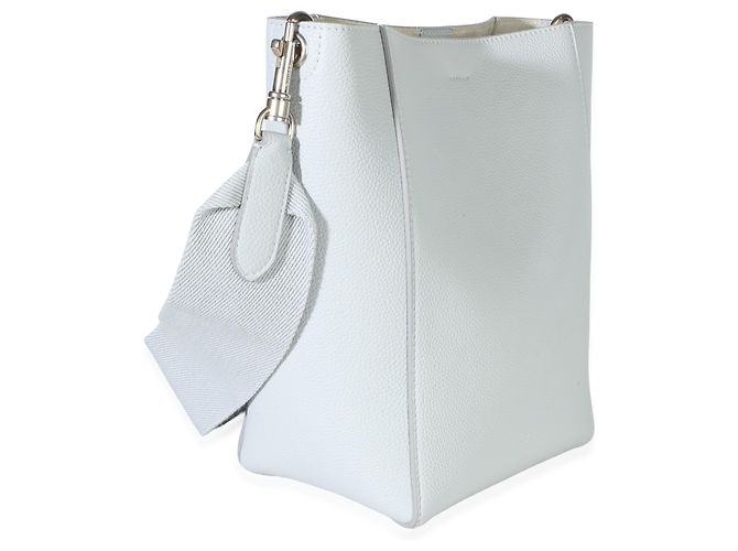 Céline Picca borsa secchiello Sangle Celine in pelle di vitello grana morbida azzurro chiaro - vista 4
