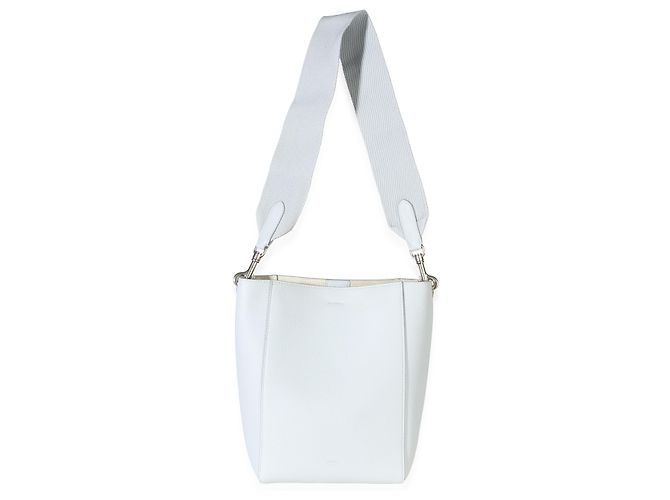 Céline Picca borsa secchiello Sangle Celine in pelle di vitello grana morbida azzurro chiaro - vista 5