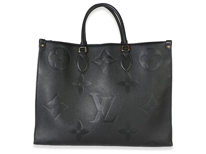 Louis Vuitton Black Giant Monogram Empreinte Onthego GM Schwarz - Ansicht 2