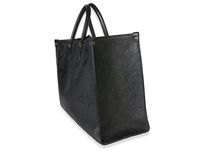Louis Vuitton Black Giant Monogram Empreinte Onthego GM Schwarz - Ansicht 3