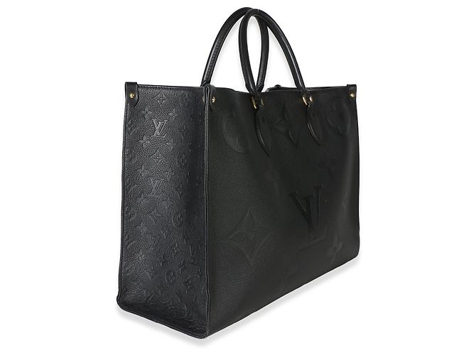 Louis Vuitton Black Giant Monogram Empreinte Onthego GM Schwarz - Ansicht 4