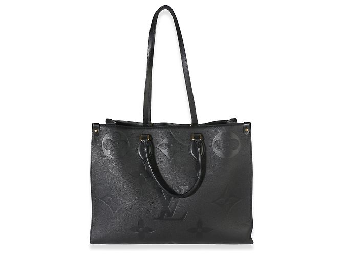 Louis Vuitton Black Giant Monogram Empreinte Onthego GM Schwarz - Ansicht 5
