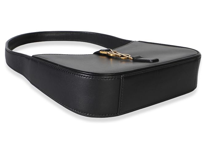 Autre Marque Saint Laurent Mini Le 5 a 7 Hobo in pelle di vitello liscia nera Nero - vista 7
