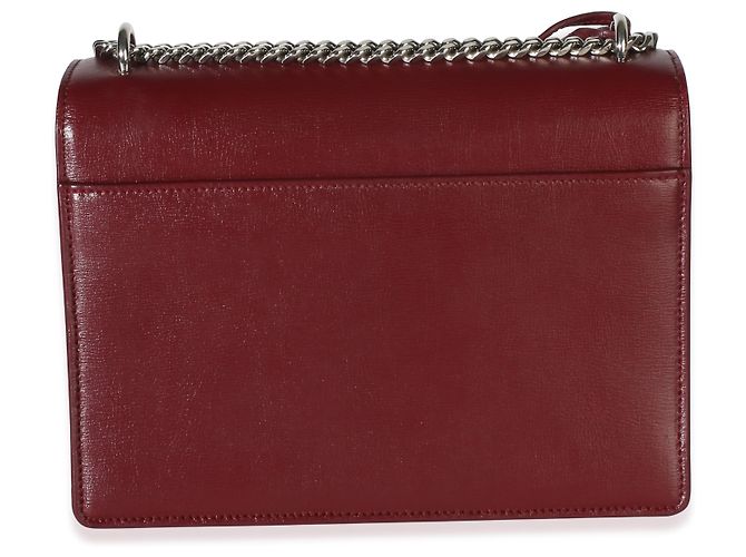 Autre Marque Saint Laurent Sunset Chain Bag Medium aus glattem rotem Kalbsleder - Ansicht 2
