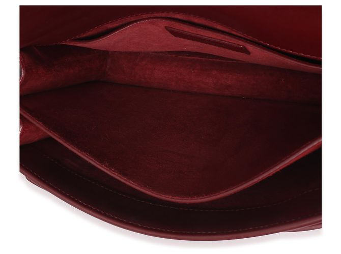 Autre Marque Saint Laurent Sunset Chain Bag Medium aus glattem rotem Kalbsleder - Ansicht 5