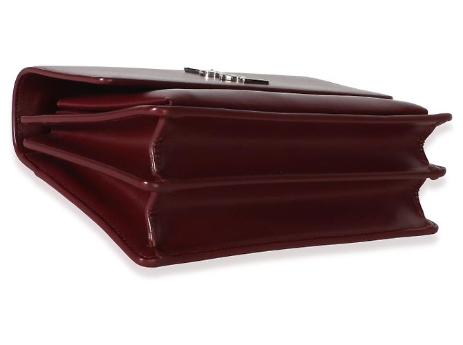 Autre Marque Saint Laurent Sunset Chain Bag Medium aus glattem rotem Kalbsleder - Ansicht 7