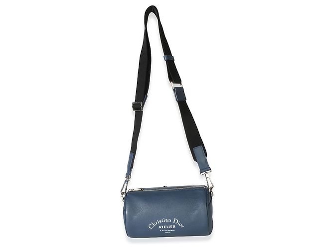 Pouch a rotolo Atelier in pelle di vitello blu navy Christian Dior - vista 5