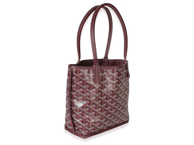 Goyard Burgundy Goyardine Canvas Mini Anjou Rosso - vista 2