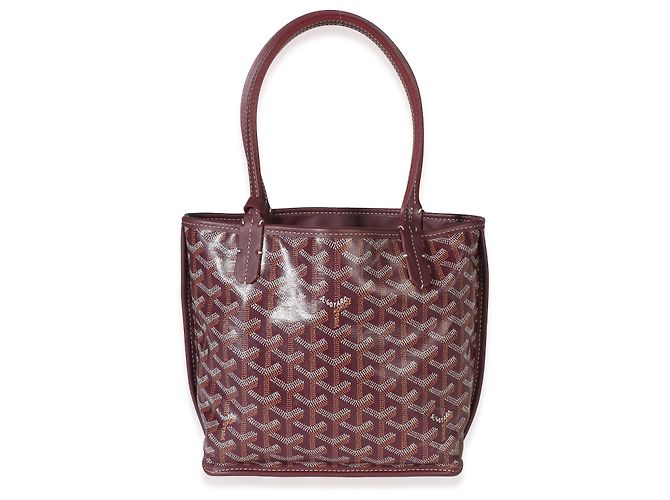 Goyard Burgundy Goyardine Canvas Mini Anjou Rosso - vista 3