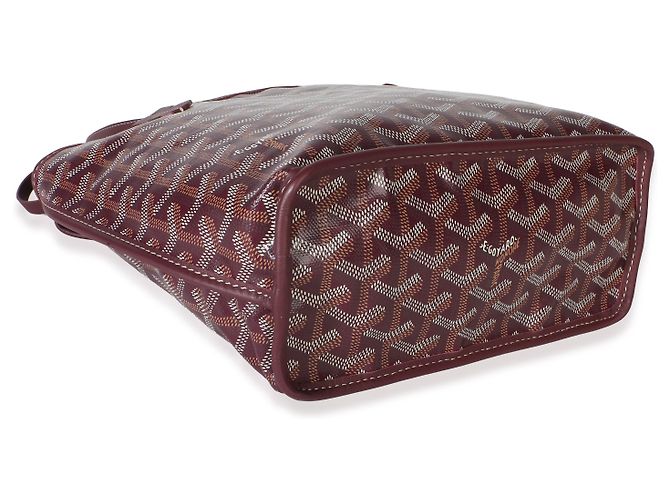 Goyard Burgundy Goyardine Canvas Mini Anjou Rosso - vista 5