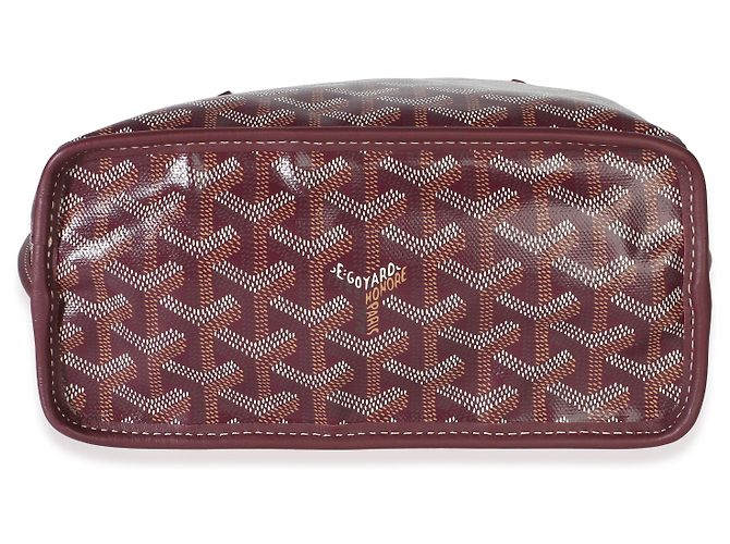 Goyard Burgundy Goyardine Canvas Mini Anjou Rosso - vista 6